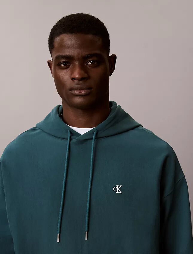 Hanorac din fleece cu Monogram, din material terry premium, cu croială lejeră Hanorac din fleece cu Monogram, din material terry premium, cu croială lejeră