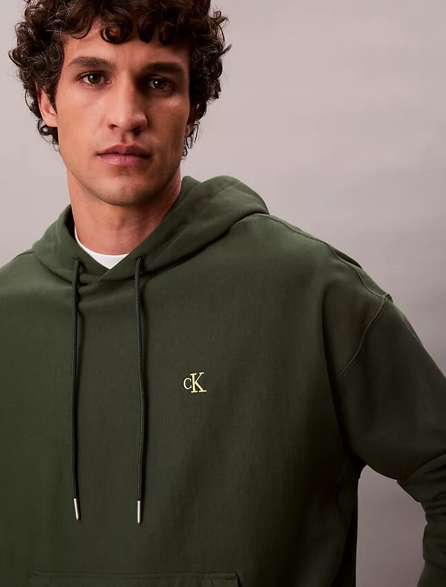 Hanorac din fleece cu Monogram, din material terry premium, cu croială lejeră Hanorac din fleece cu Monogram, din material terry premium, cu croială lejeră