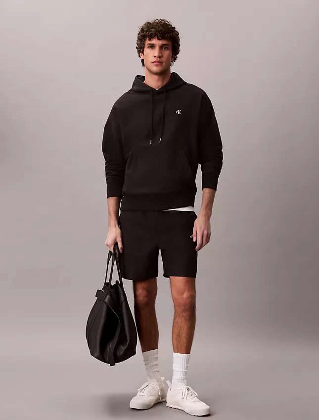 Hanorac din fleece cu Monogram, din material terry premium, cu croială lejeră Hanorac din fleece cu Monogram, din material terry premium, cu croială lejeră