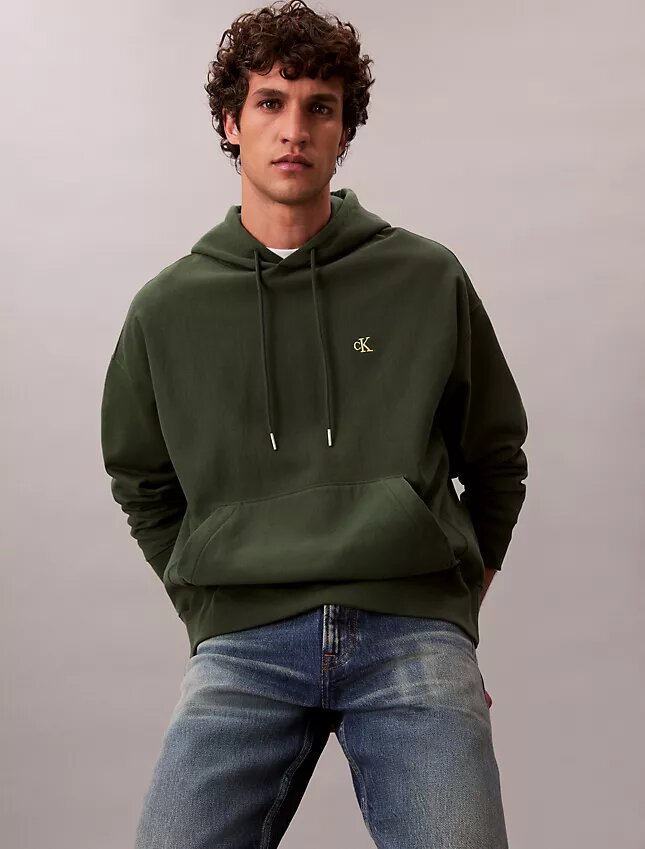 Hanorac din fleece cu Monogram, din material terry premium, cu croială lejeră Hanorac din fleece cu Monogram, din material terry premium, cu croială lejeră