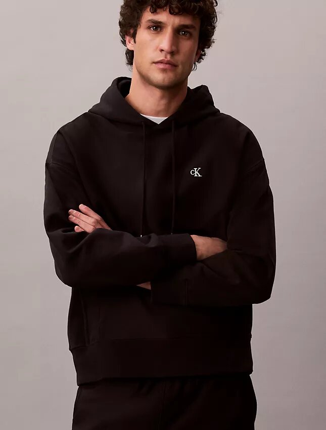 Hanorac din fleece cu Monogram, din material terry premium, cu croială lejeră Hanorac din fleece cu Monogram, din material terry premium, cu croială lejeră