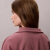 Hanorac din fleece cu monogramă și fermoar pe un sfert