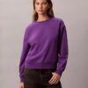 Hanorac relaxat din fleece cu logo arhivă Hanorac relaxat din fleece cu logo arhivă