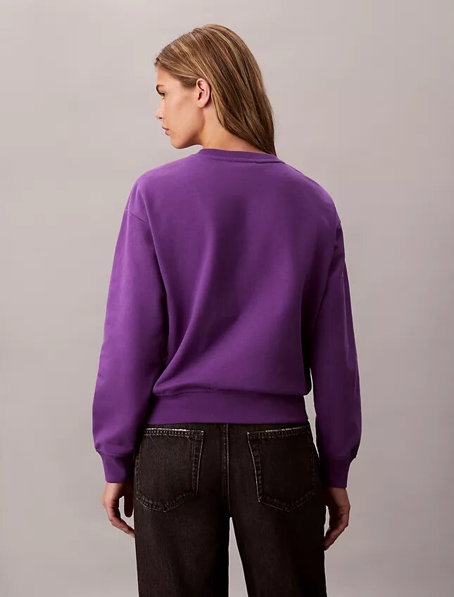 Hanorac relaxat din fleece cu logo arhivă Hanorac relaxat din fleece cu logo arhivă
