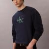 Hanorac relaxat din material froté premium cu logo Monogram