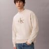 Hanorac relaxat din material froté premium cu logo Monogram