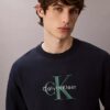 Hanorac relaxat din material froté premium cu logo Monogram