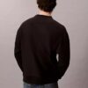 Hanorac relaxat din material froté premium cu logo Monogram