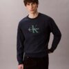 Hanorac relaxat din material froté premium cu logo Monogram