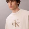 Hanorac relaxat din material froté premium cu logo Monogram