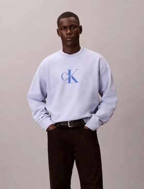 Hanorac relaxat din material frotir premium cu logo Monogram Hanorac relaxat din material frotir premium cu logo Monogram