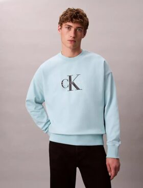 Hanorac relaxat din material frotir premium cu logo Monogram Hanorac relaxat din material frotir premium cu logo Monogram