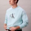 Hanorac relaxat din material frotir premium cu logo Monogram