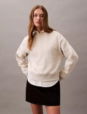 Hanorac scurt din fleece cu Monogram