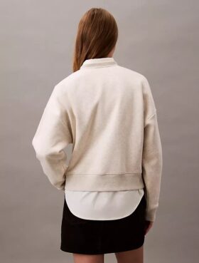 Hanorac scurt din fleece cu Monogram