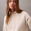 Hanorac scurt din fleece cu Monogram