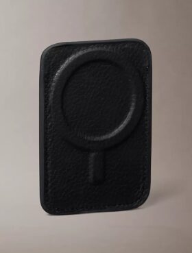 Husă magnetică pentru telefon cu logo metalizat