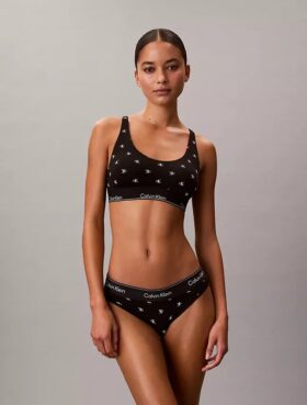 Icon Bralette din bumbac și Modal, cu căptușeală ușoară