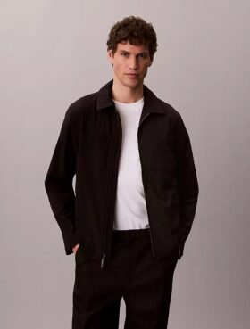 Jachetă blouson din seersucker