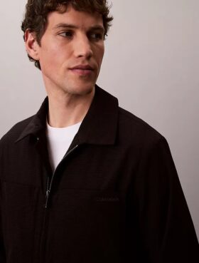 Jachetă blouson din seersucker