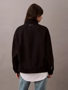 Jachetă bomber din amestec de lână