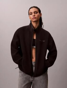 Jachetă cu fermoar din fleece polar