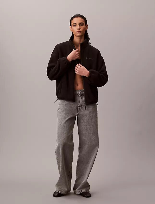 Jachetă cu fermoar din fleece polar Jachetă cu fermoar din fleece polar