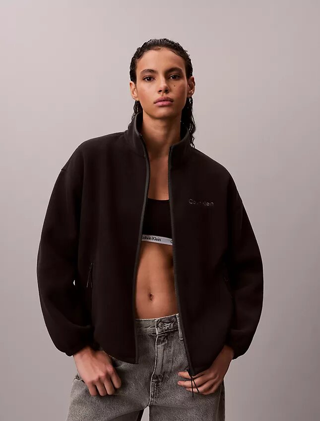 Jachetă cu fermoar din fleece polar Jachetă cu fermoar din fleece polar
