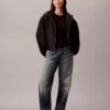 Jachetă de vânt cu logo jacquard Jachetă de vânt cu logo jacquard