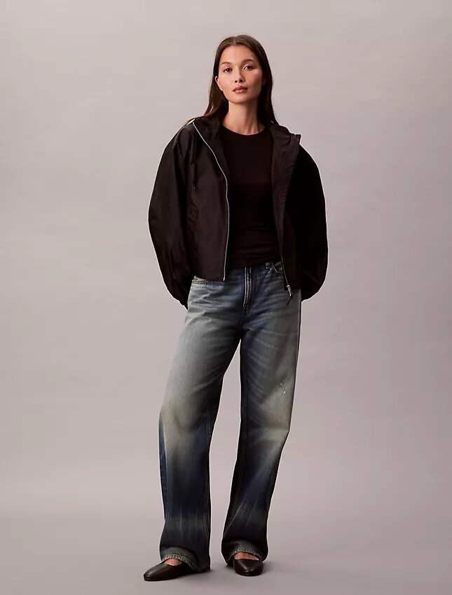 Jachetă de vânt cu logo jacquard Jachetă de vânt cu logo jacquard