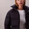 Jachetă matlasată cu monogramă pe toată suprafața Jachetă matlasată cu monogramă pe toată suprafața