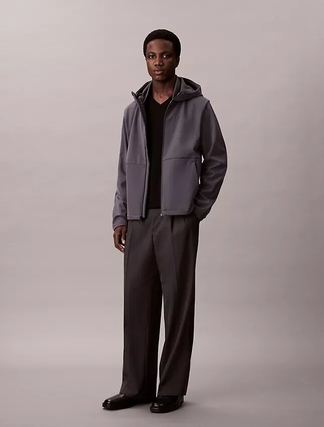 Jachetă softshell cu glugă și fermoar Jachetă softshell cu glugă și fermoar
