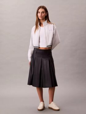 Jachetă sport cropped, țesută, cu croială lejeră