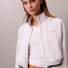 Jachetă sport cropped, țesută, cu croială lejeră Jachetă sport cropped, țesută, cu croială lejeră