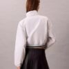 Jachetă sport cropped, țesută, cu croială lejeră Jachetă sport cropped, țesută, cu croială lejeră