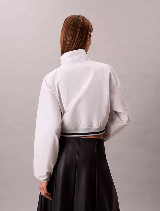 Jachetă sport cropped, țesută, cu croială lejeră Jachetă sport cropped, țesută, cu croială lejeră