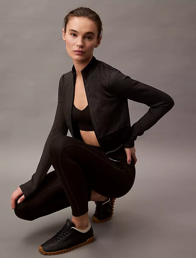 Jachetă sport scurtă cu nervuri Jachetă sport scurtă cu nervuri