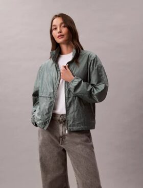 Jachetă windbreaker cu imprimeu Monogram pe toată suprafața
