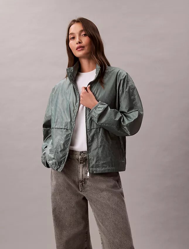 Jachetă windbreaker cu imprimeu Monogram pe toată suprafața Jachetă windbreaker cu imprimeu Monogram pe toată suprafața