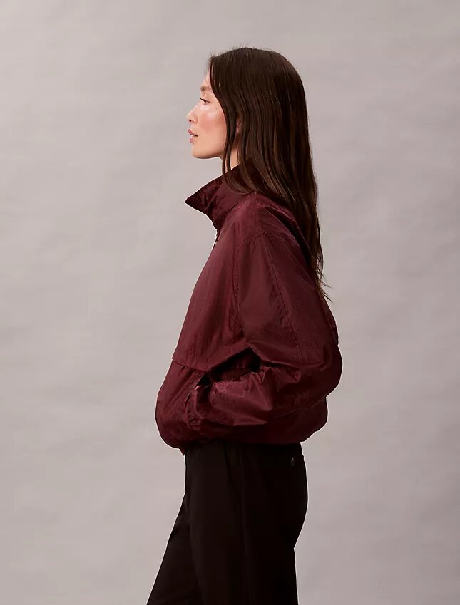 Jachetă windbreaker cu imprimeu Monogram pe toată suprafața Jachetă windbreaker cu imprimeu Monogram pe toată suprafața