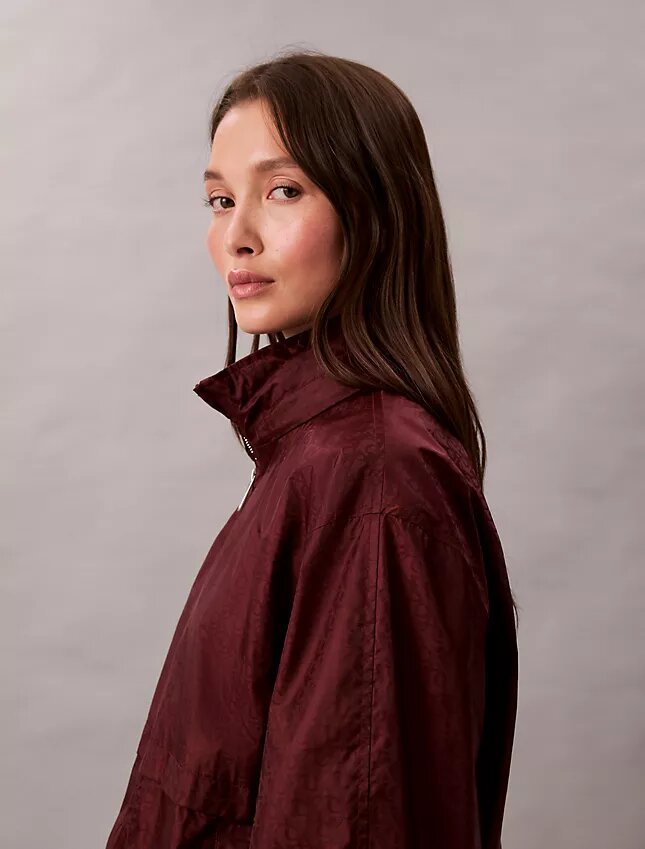 Jachetă windbreaker cu imprimeu Monogram pe toată suprafața Jachetă windbreaker cu imprimeu Monogram pe toată suprafața