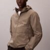 Jachetă windbreaker cu logo emblematic pe toată suprafața Jachetă windbreaker cu logo emblematic pe toată suprafața