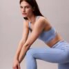 Leggings moderni, sportivi, cu talie înaltă și logo, lungime 7/8