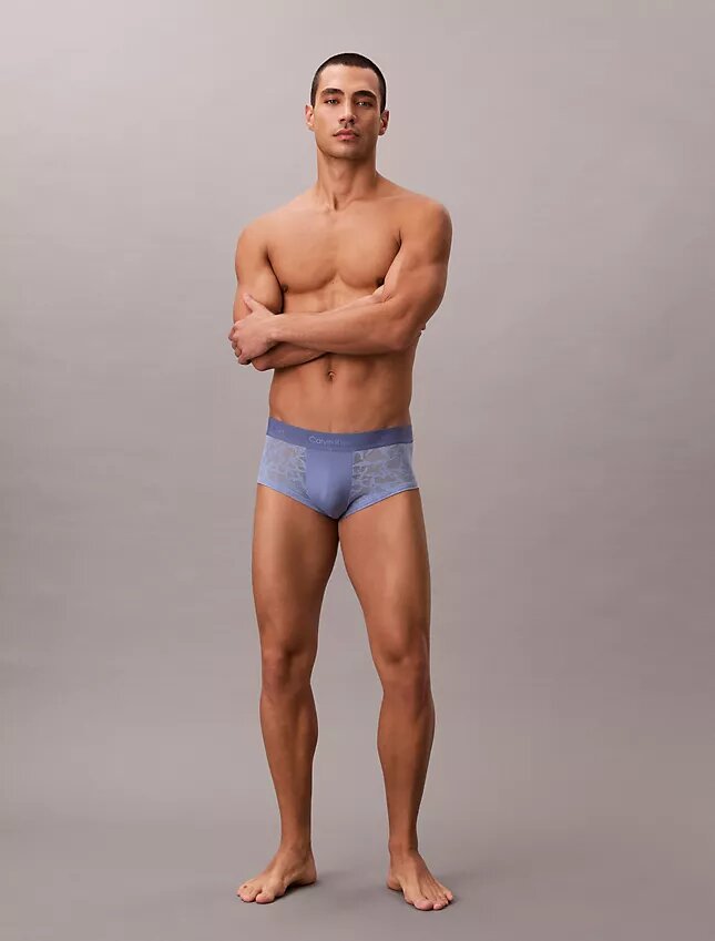 Low Rise Trunk din microfibră cu dantelă Low Rise Trunk din microfibră cu dantelă