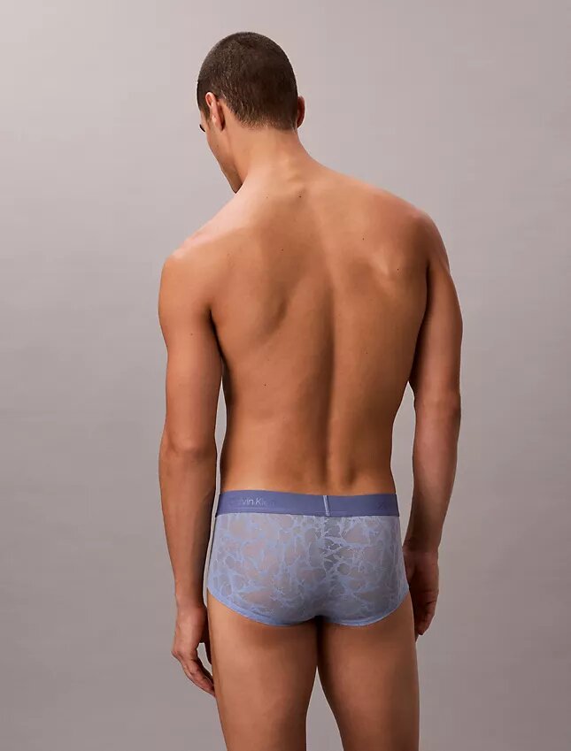 Low Rise Trunk din microfibră cu dantelă Low Rise Trunk din microfibră cu dantelă