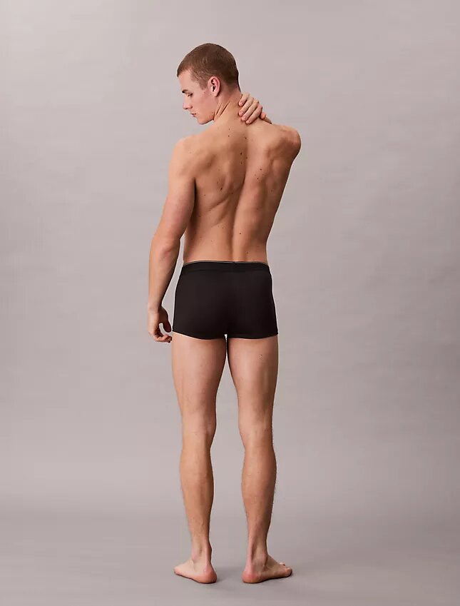 Low Rise Trunk din microfibră elastică cu monogramă grafică Low Rise Trunk din microfibră elastică cu monogramă grafică