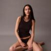 Maiou din bumbac elastic cu nervuri