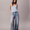 Maiou din denim din amestec de bumbac și in Maiou din denim din amestec de bumbac și in