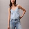 Maiou din denim din amestec de bumbac și in Maiou din denim din amestec de bumbac și in