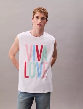 Marc Hundley Pride Viva Love Tricou fără mâneci cu croială lejeră
